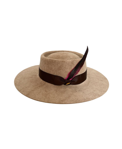 GASPED AND FEATHER FELT | HAT