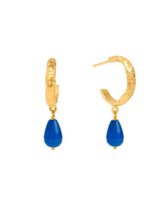 SADIE BLUE HOOP | EARRINGS