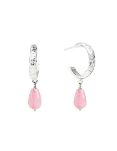 SADIE PINK SILVER HOOP |...