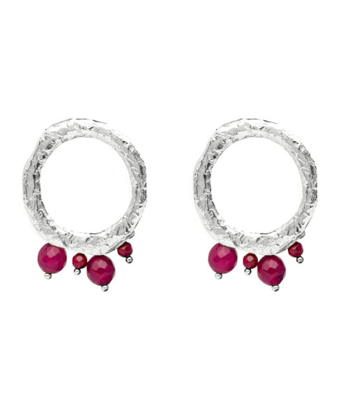 ADARA FUCHSIA SILVER | EARRINGS