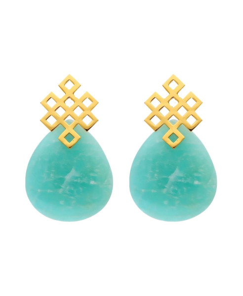 AQUAMARINE ENDLESS KNOT | EARRINGS