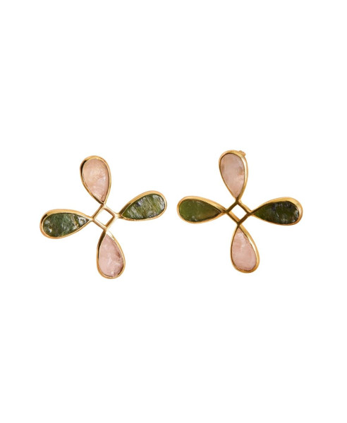 NAMASTE GREEN AND PINK | EARRINGS