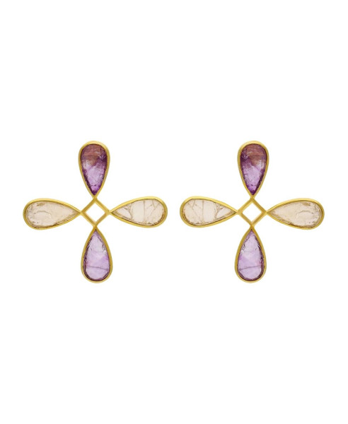 NAMASTE PURPLE AND YELLOW | EARRINGS