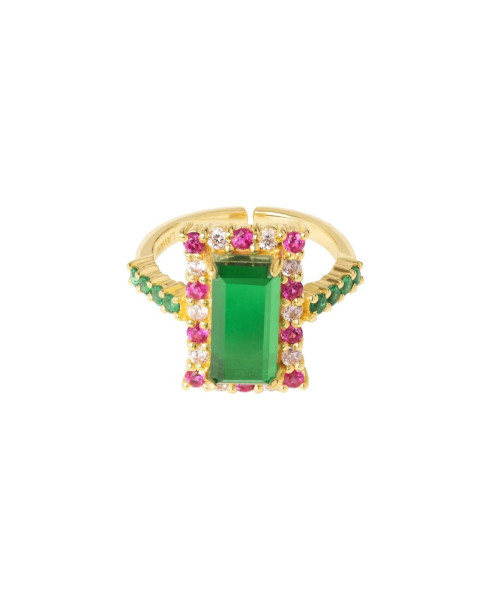 RIVOLI | RING FUCHSIA AND GREEN