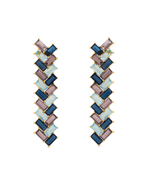 METROPOLIS AQUA AND PURPLE | EARRINGS