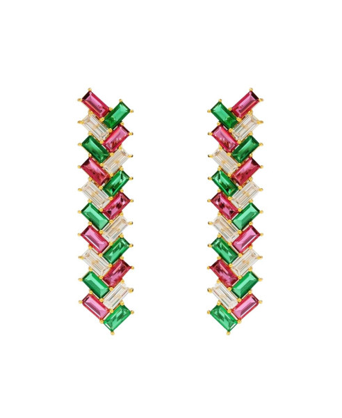 METROPOLIS FUCHSIA AND GREEN | EARRINGS