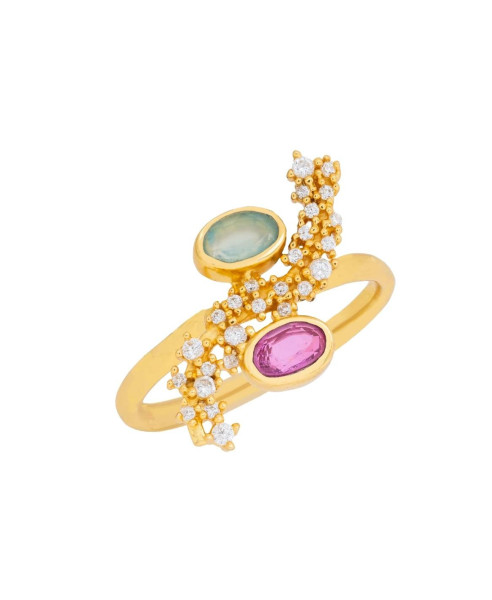 CASSARA AQUAMARINE AND FUCHSIA | RING
