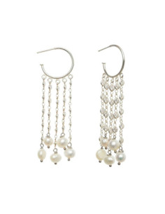 VEGA SILVER PEARL | HOOPS