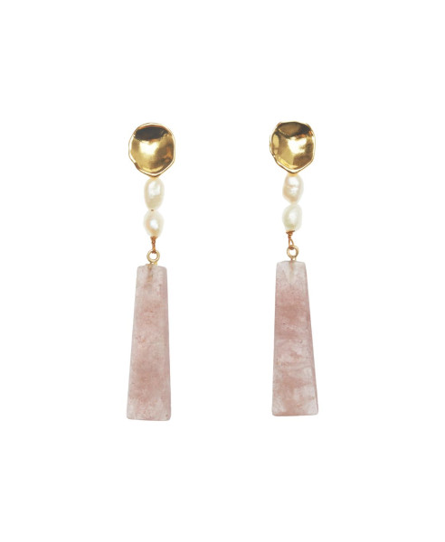 MELINA MILLED QUARTZ | EARRINGS