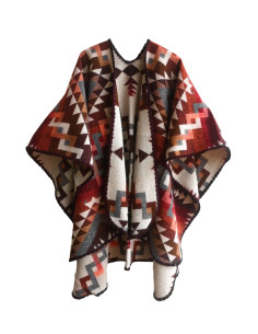 ETHNIC RED| PONCHO
