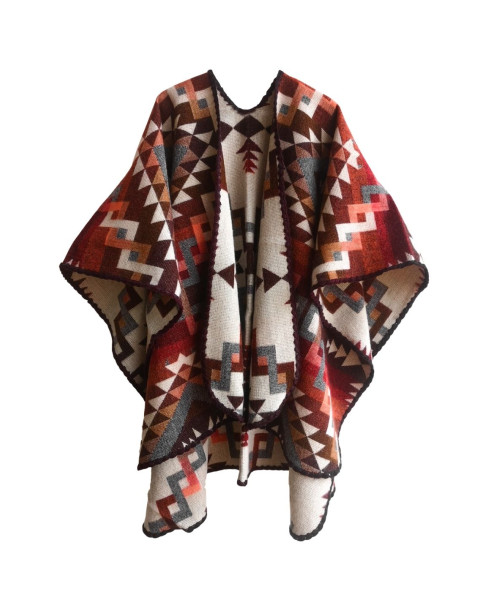 ETHNIC RED| PONCHO