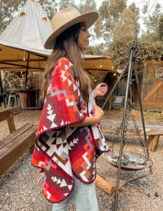 ETHNIC RED| PONCHO 2