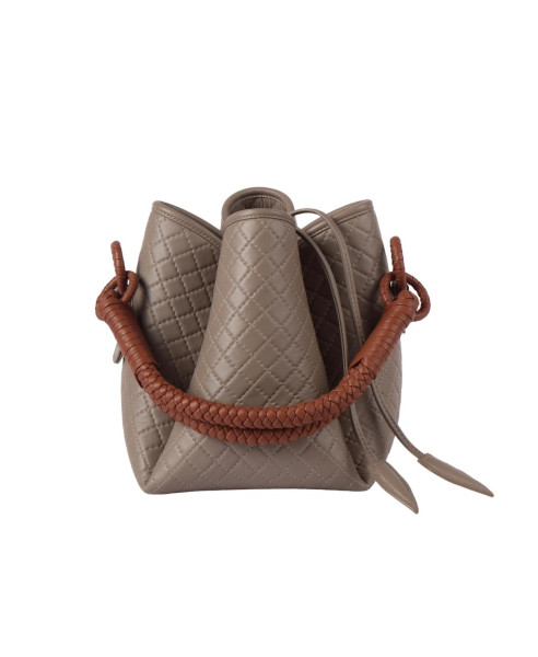 TULIP BUCKET TAUPE & BRANDY | BAG