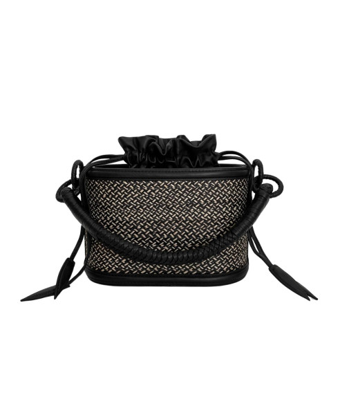 BASKET BUCKET MARBLED BLACK | BAG