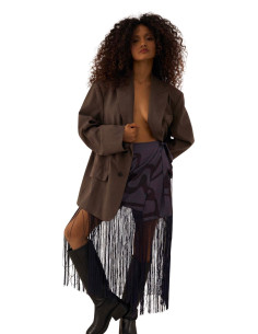 FRINGE SKIRT BLUE | SKIRT
